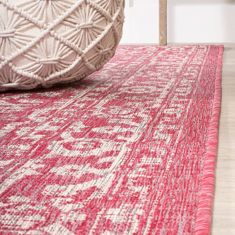 JONATHAN Y Medallion Textured Weave Indoor/Outdoor Area Rug