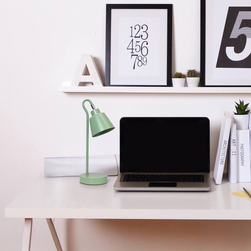 Desk Lamp with Adjustable Cone Shade - 16" - Sage Green