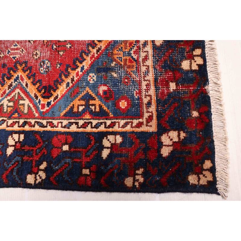 ECARPETGALLERY Hand-knotted Antalya Vintage Red Wool Rug - 4'2 x 6'7