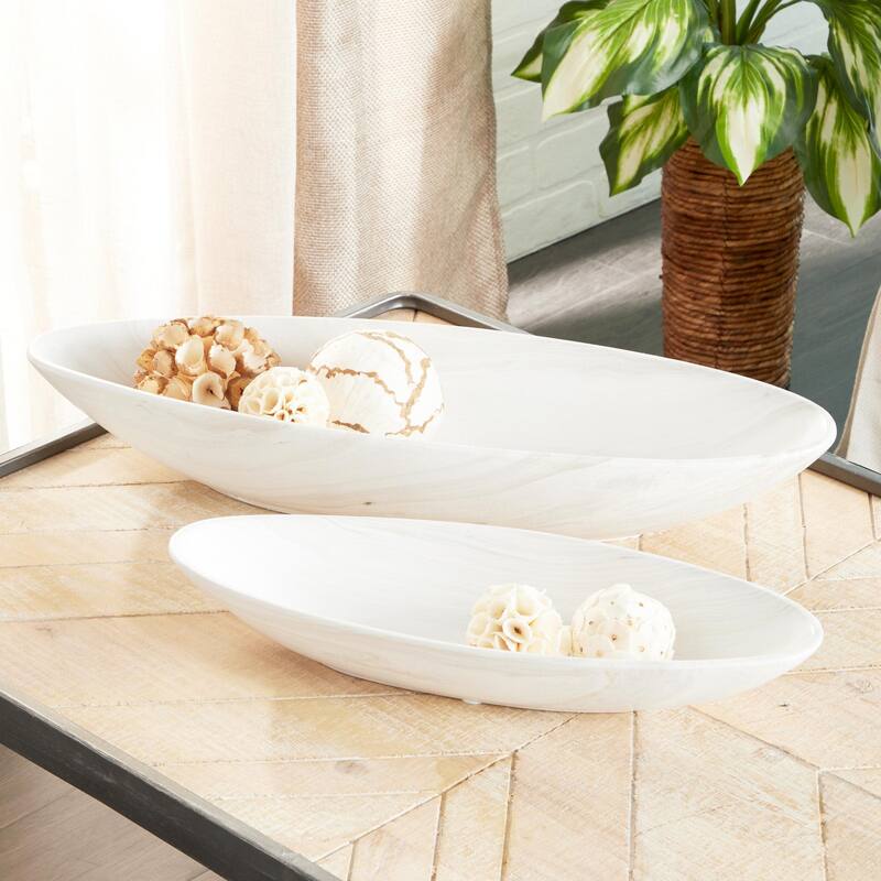 Porcelain Ceramic Indoor Outdoor Planter - Set of 2 White - CosmoLiving by Cosmopolitan