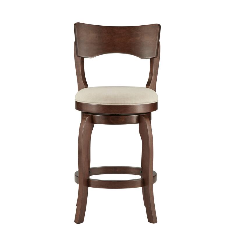 Lyla 24-inch Brown Counter Height Swivel Stool by iNSPIRE Q Classic