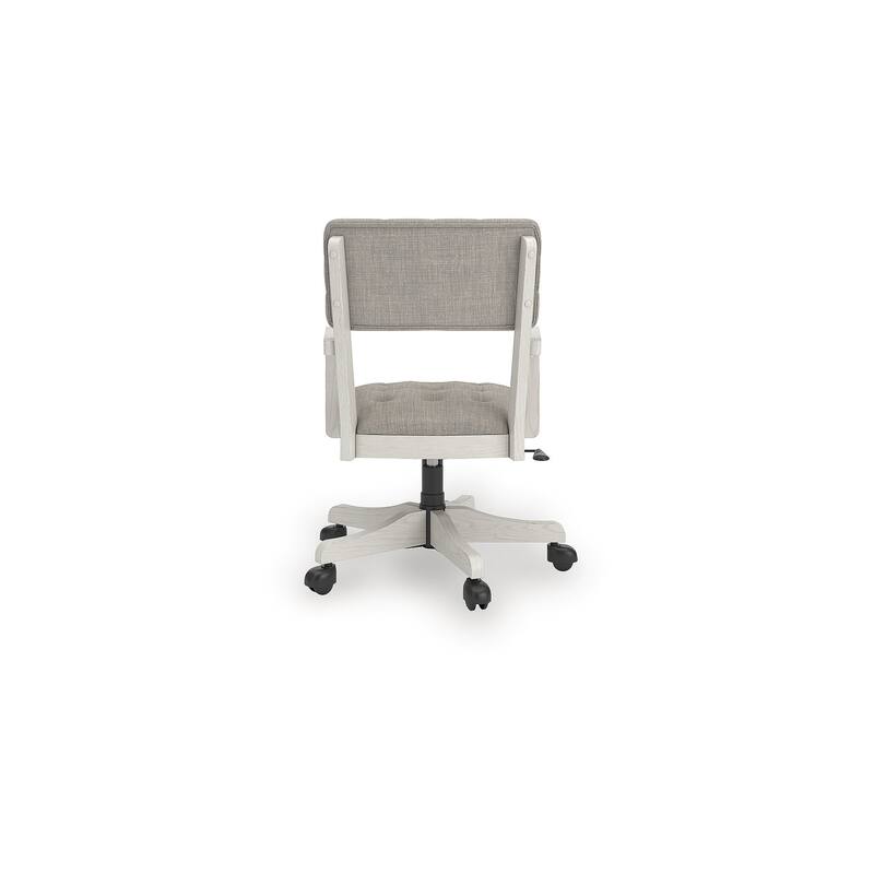 Signature Design by Ashley Robbinsdale White/Gray Home Office Desk Chair - 25"W x 25"D x 37"H