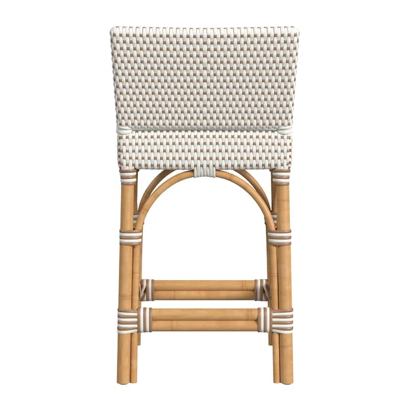 Amalfi 24.5 in. Seat Height Outdoor Counter Stool with Back