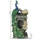 preview thumbnail 12 of 11, Resin Blue and Green Peacock Outdoor Fountain with LED Light - 31.69" H