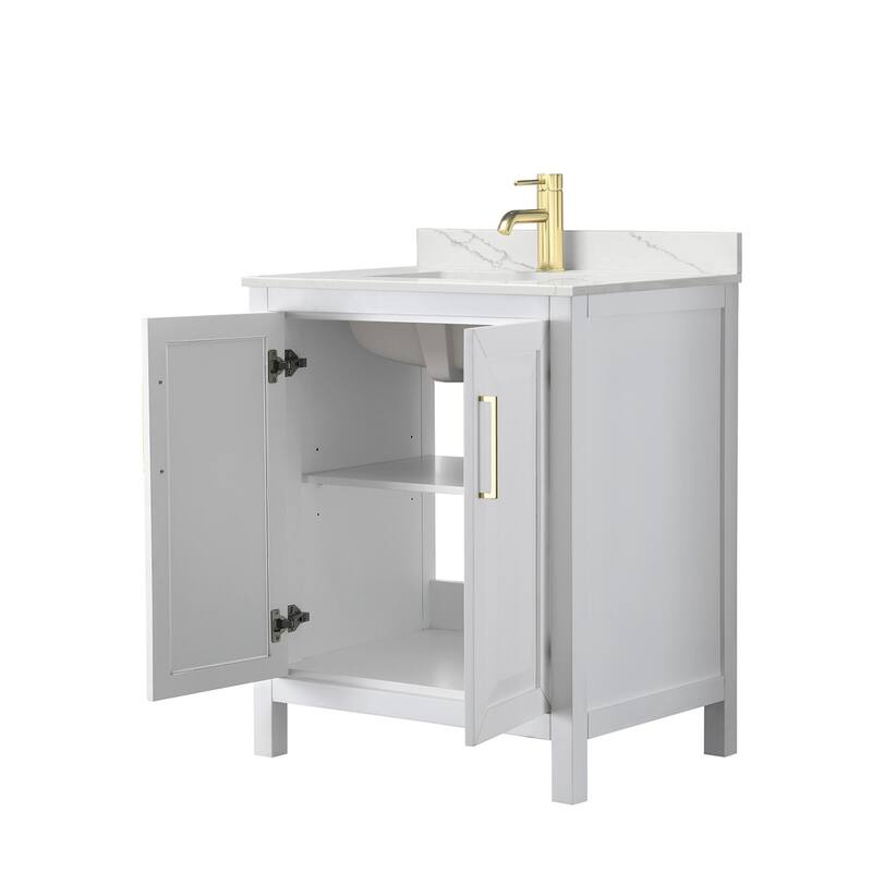 Daria 30-inch Single Vanity, Single Hole Quartz Top