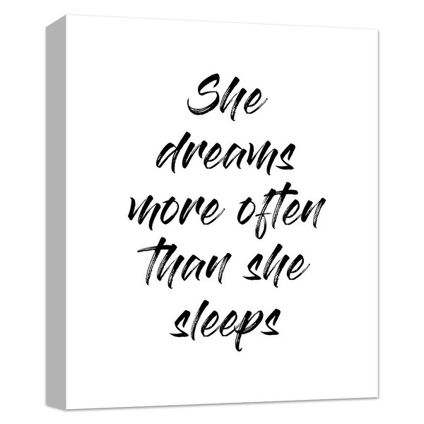 PTM Images 9-124832 PTM Canvas Collection 10" x 8" - "She Dreams More Than She Sleeps" Giclee Dream Art Print on Canvas