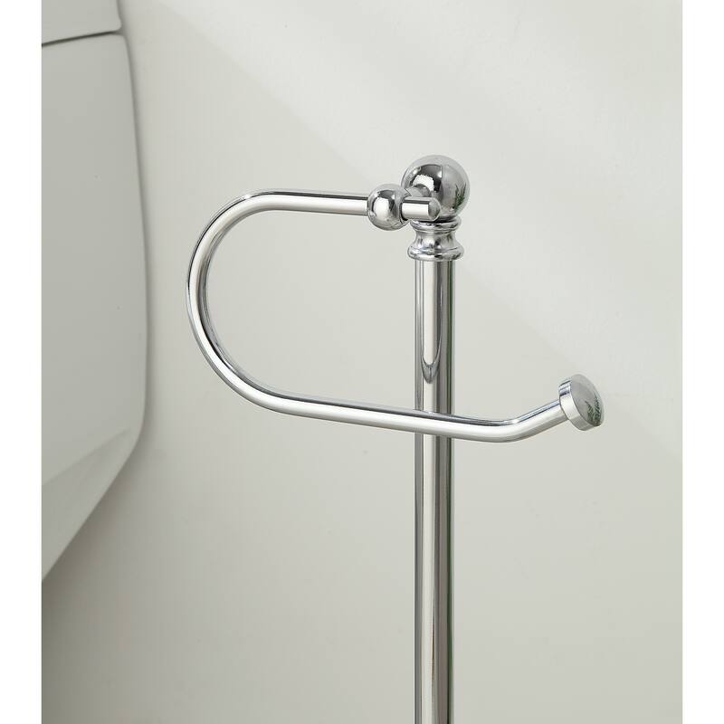 Classic Bathroom Free Standing Toilet Tissue Paper Roll Holder Stand