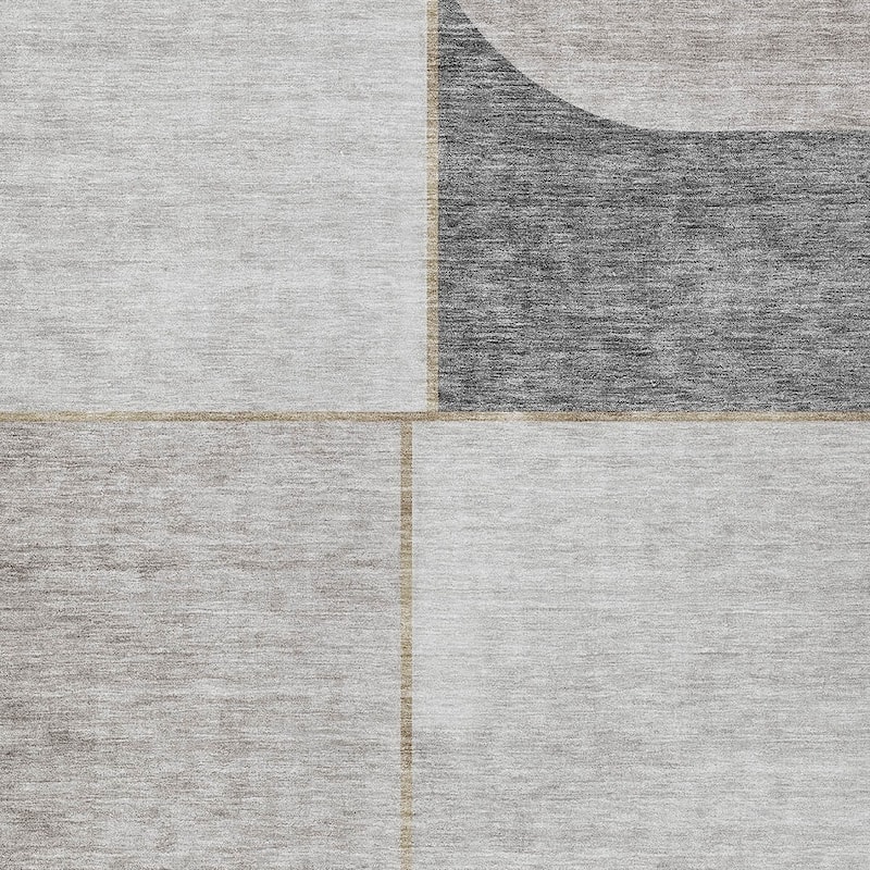 HomeRoots Abstract Transitional Rectangle Outdoor Rug
