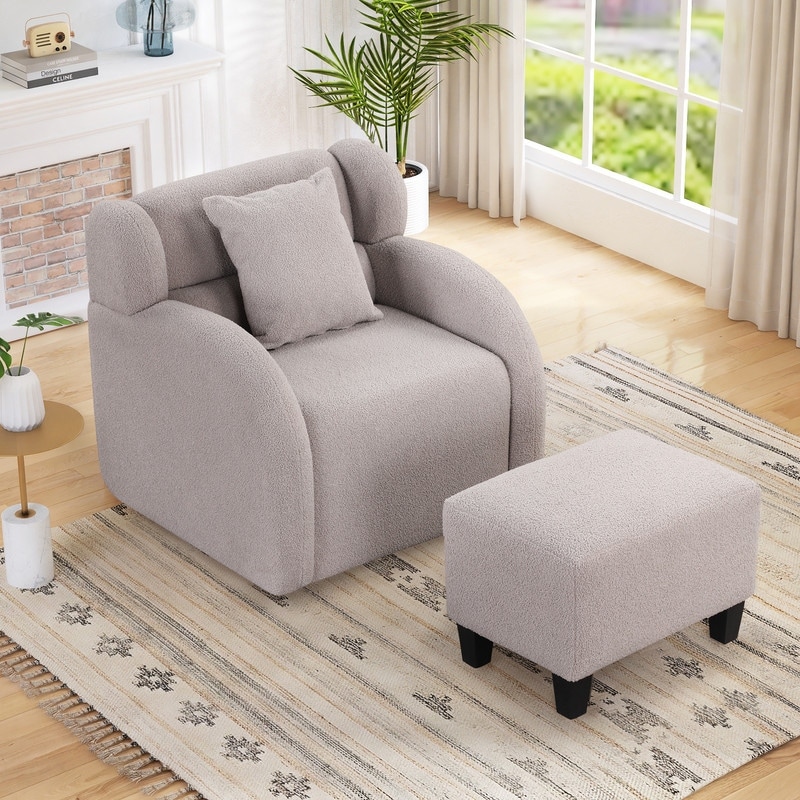 Comfy chair best sale with footrest