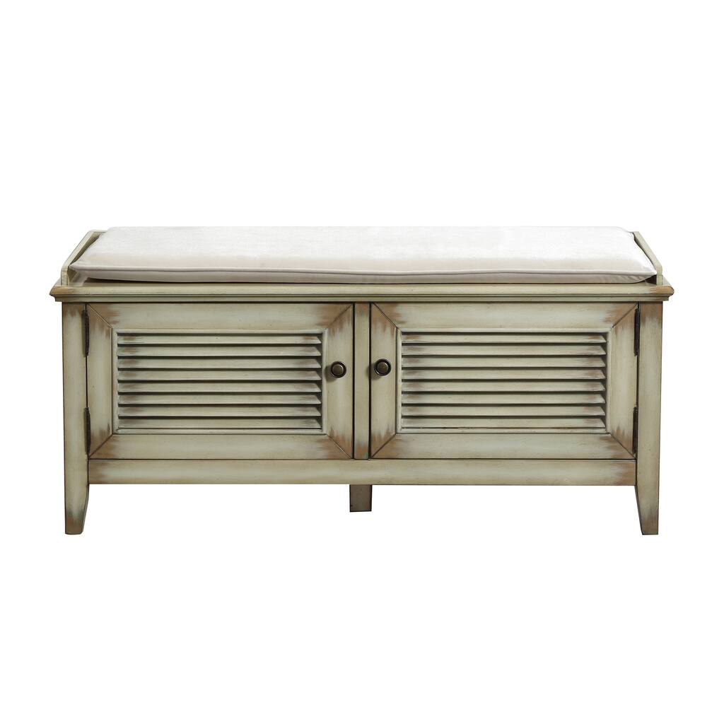 Modetti Modetti Palm Beach Entryway Storage Bench - Overstock - 38412723