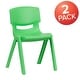 preview thumbnail 14 of 44, 2 Pack Plastic Stack School Chair with 13.25"H Seat, K-2 School Chair