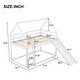 preview thumbnail 9 of 8, Twin Size Bunk House Bed with Slide and Ladder