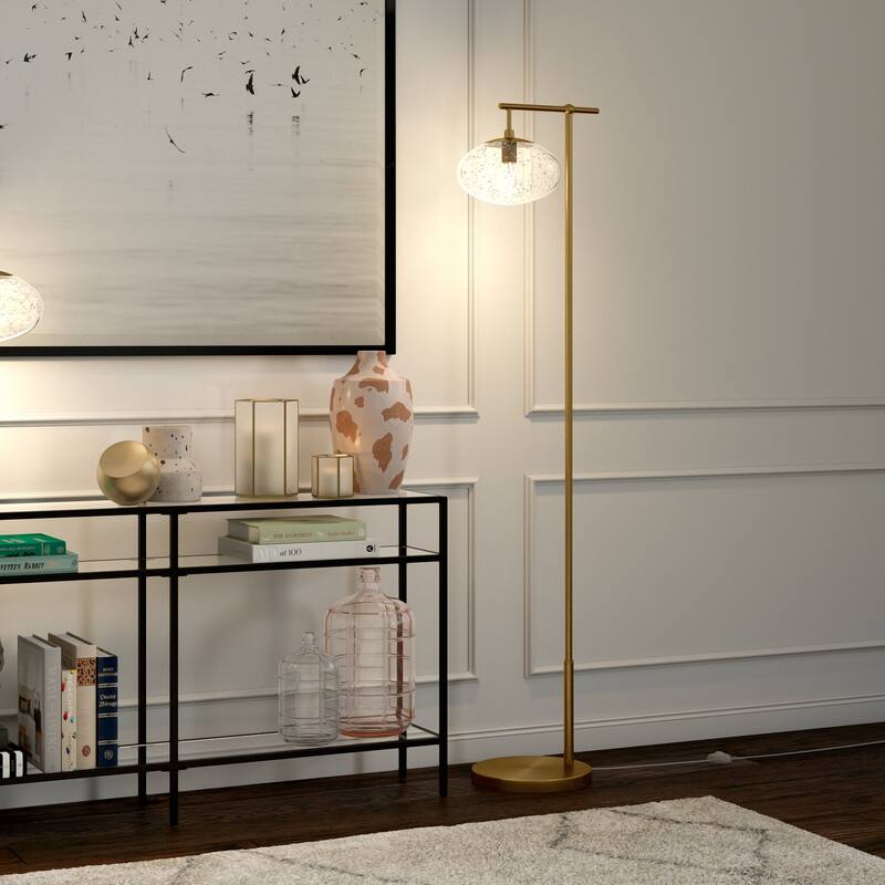 Blume 68" Tall Floor Lamp with Glass Shade
