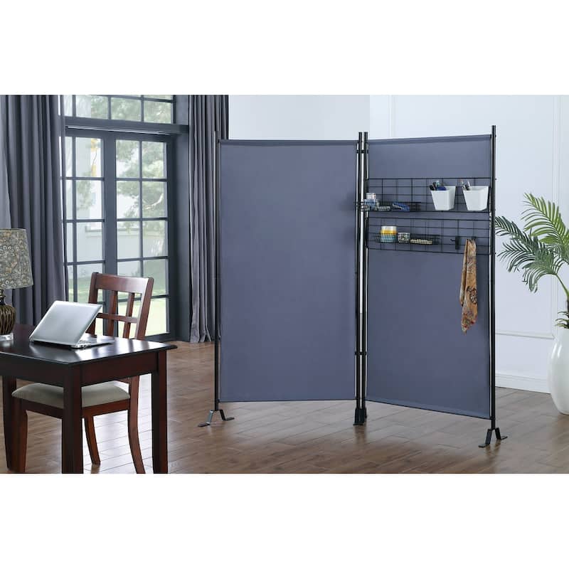 Proman Products Galaxy II Indoor/Outdoor Room Divider (2-Panels, 24" w / panel)with Accessory Rack