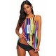 preview thumbnail 1 of 3, Cali Chic Women's Two Piece Swimsuit Celebrity Multi Color Pattern Tankini