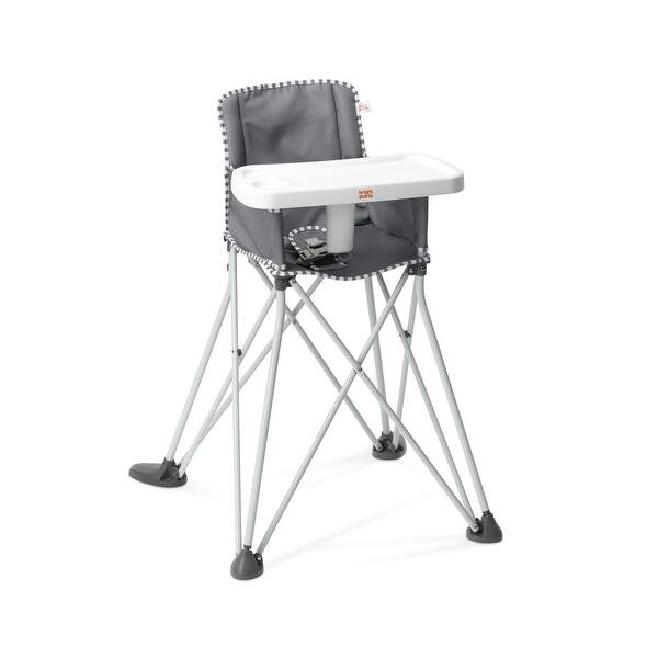 slide 2 of 11, Portable High Chair, Indoor/Outdoor, BPA Free Tray, Easy to Fold, Unisex, Grey, 6 Months + Gray
