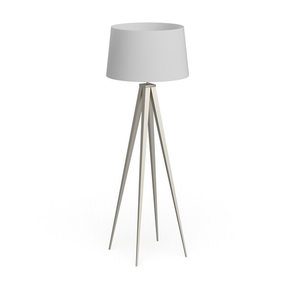 Brushed nickel tripod on sale floor lamp