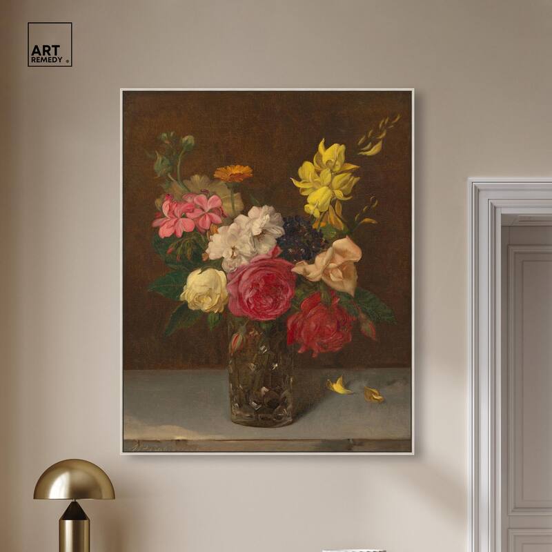 Babcock Flowers in Cut Glass Canvas by Art Remedy