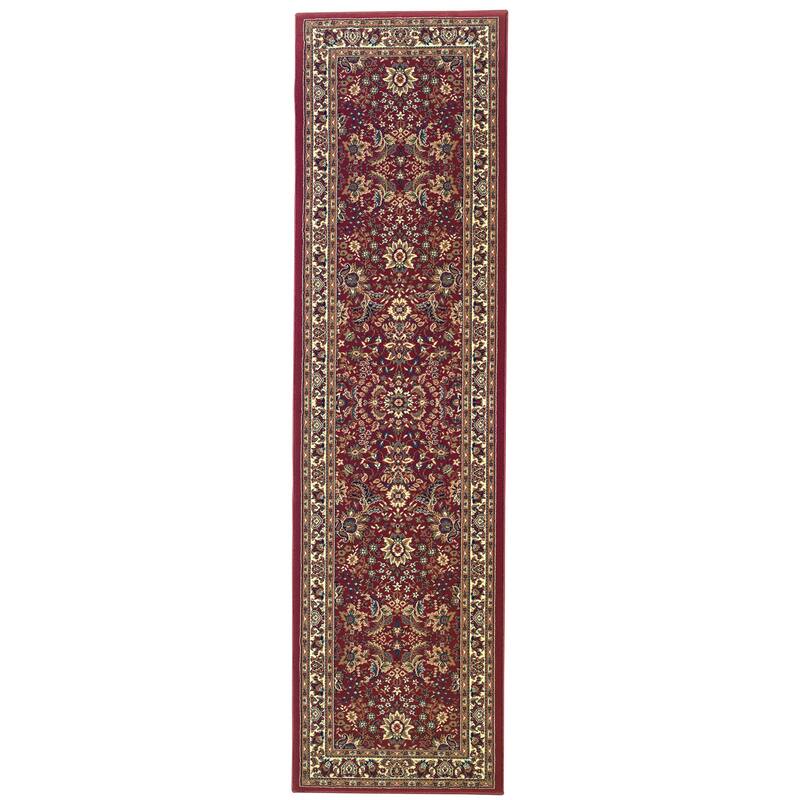 Style Haven Annapolis Traditional Floral Area Rug - 2' 3" x 7' 9" - Red/Cream - Runner