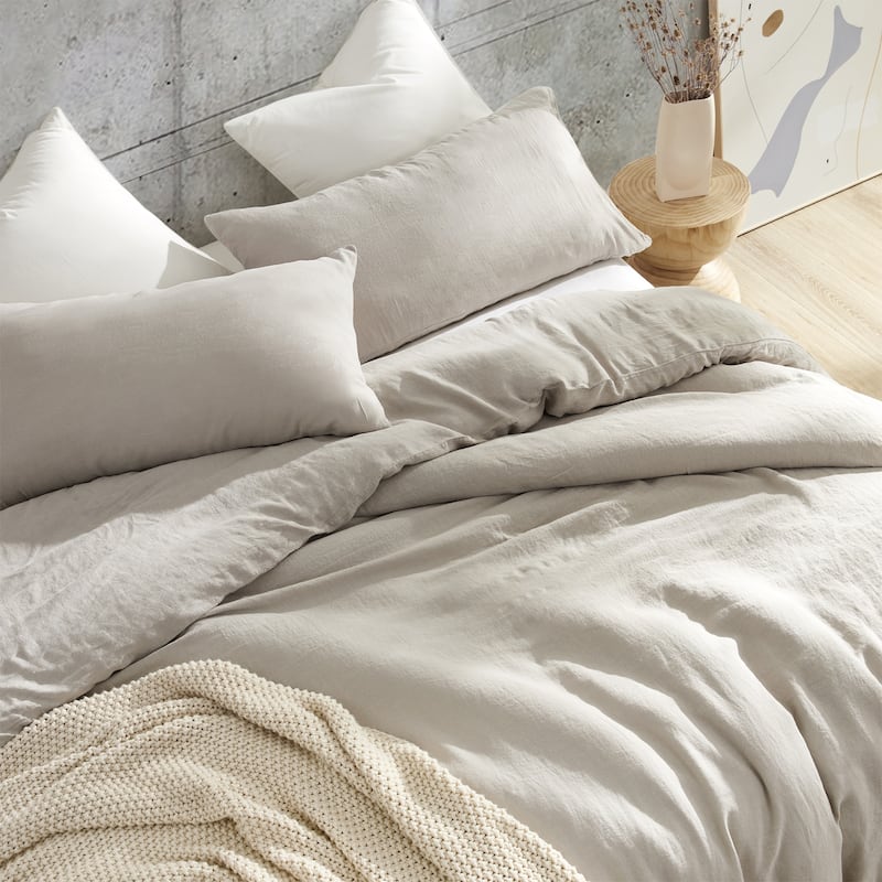 Dark Sky Reserve® - Portugal Made 100% Linen Oversized Duvet Cover - Stone Taupe