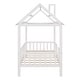preview thumbnail 32 of 32, Twin Size House Bed, Wood Platform Bed Frame with Fence, Montessori Bed with Wood Slats Support for Kids Teens Girls Boys