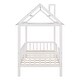 preview thumbnail 9 of 11, Twin Size Wood House Bed with Playhouse Design, Fence, and Customizable Rails