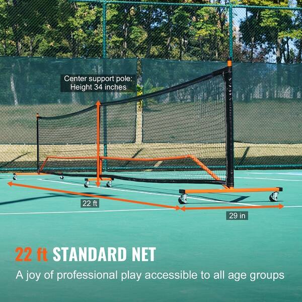 dimension image slide 0 of 5, Pickleball Net Set Weather Resistant Steady Metal Frame & Strong PE Net, for Outdoor Backyard Driveway