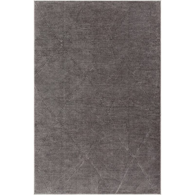 Livabliss Alder Machine Washable Subtle Trellis Area Rug.