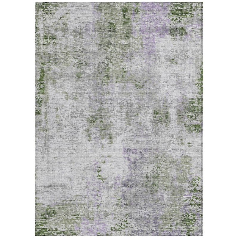 HomeRoots Abstract Transitional Rectangle Outdoor Rug