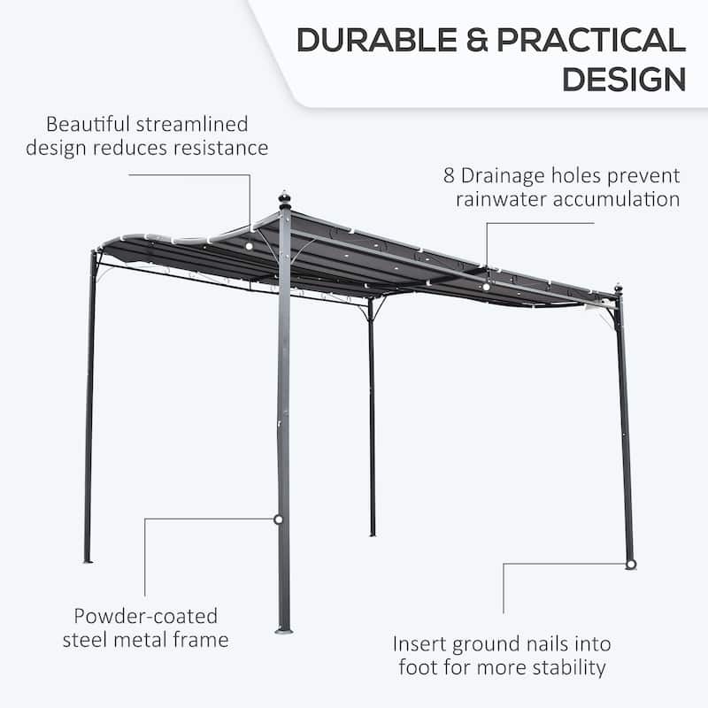 Outsunny Steel Outdoor Pergola Patio Canopy