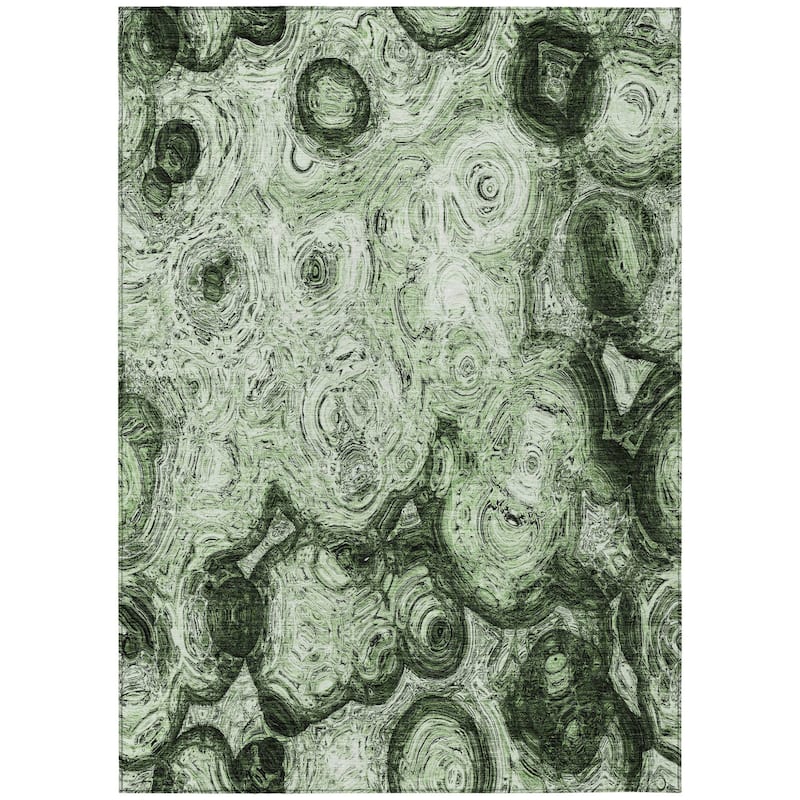 HomeRoots Abstract Transitional Rectangle Outdoor Rug