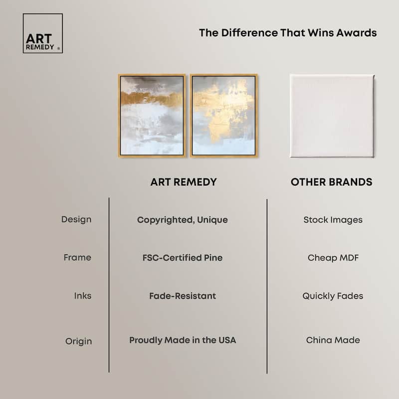 Golden Glaze I Canvas Set of 2 by Art Remedy