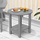 WINSOON Outdoor 2-Tier Plastic Side Table Adirondack Tables - Grey