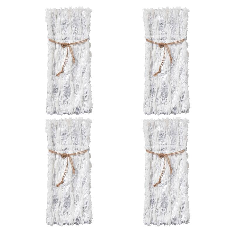 Faux Fur With Brushed Metallic Foil Print Bottle Bag