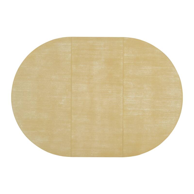 Roomfitters 6-Piece Dining Table Set, Oval Wood Kitchen Table, X-Base Pedestal, 4 Upholstered Chairs & Bench