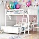 preview thumbnail 2 of 26, Full over Full Bunk Bed With Desk,Solid Construction for Bedroom