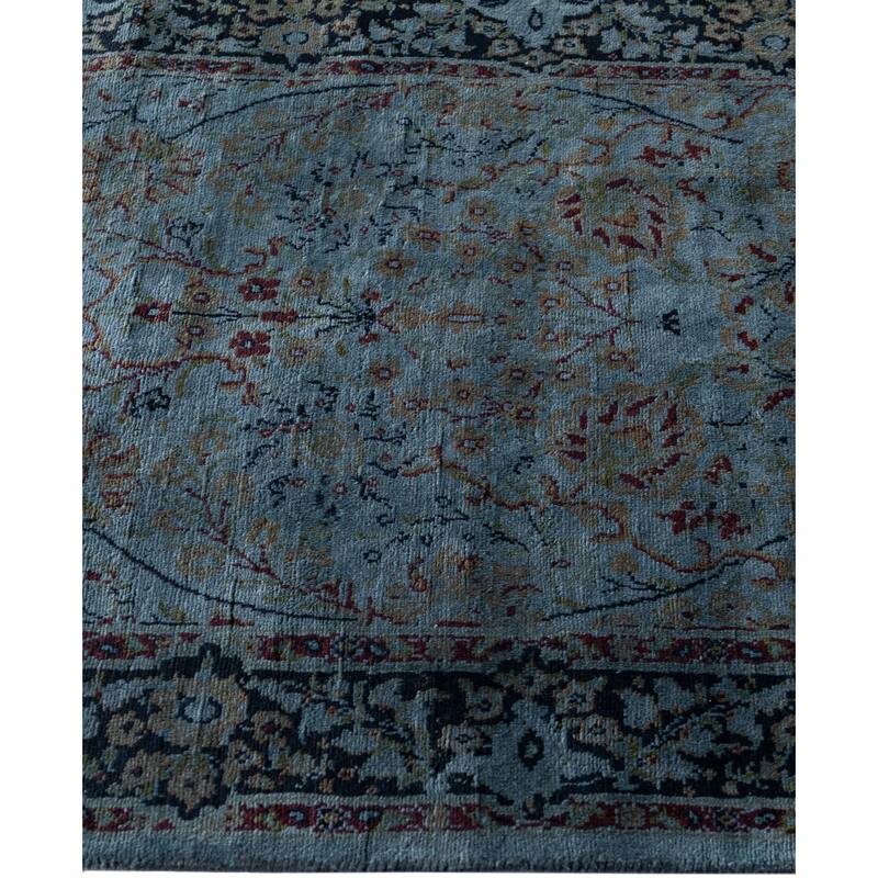 Overdyed One-of-a-Kind Hand-Knotted Runner Rug - Gray - 2' 5" x 8' 5"