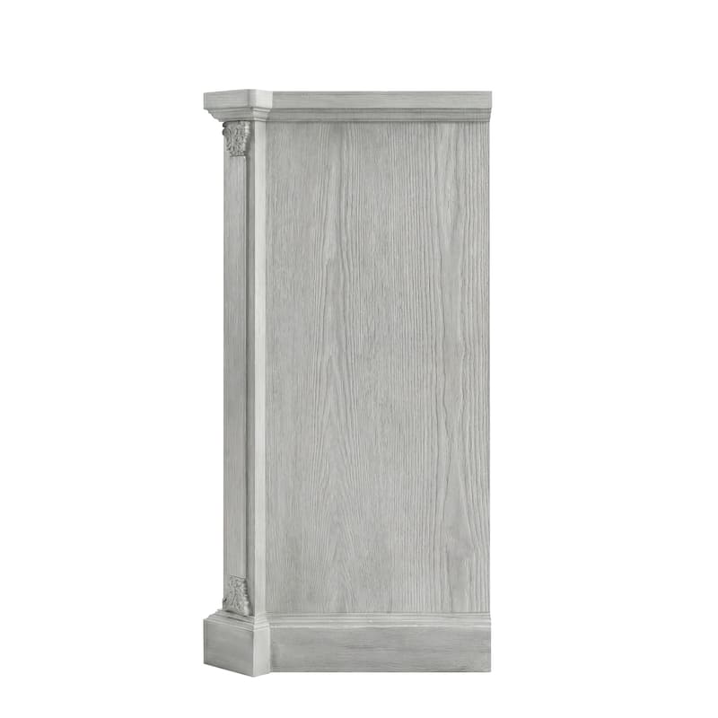 Solid Wood Dresser with 5 Drawers Chest Fully Assembled Storage Cabinet for Living Room or Bedroom