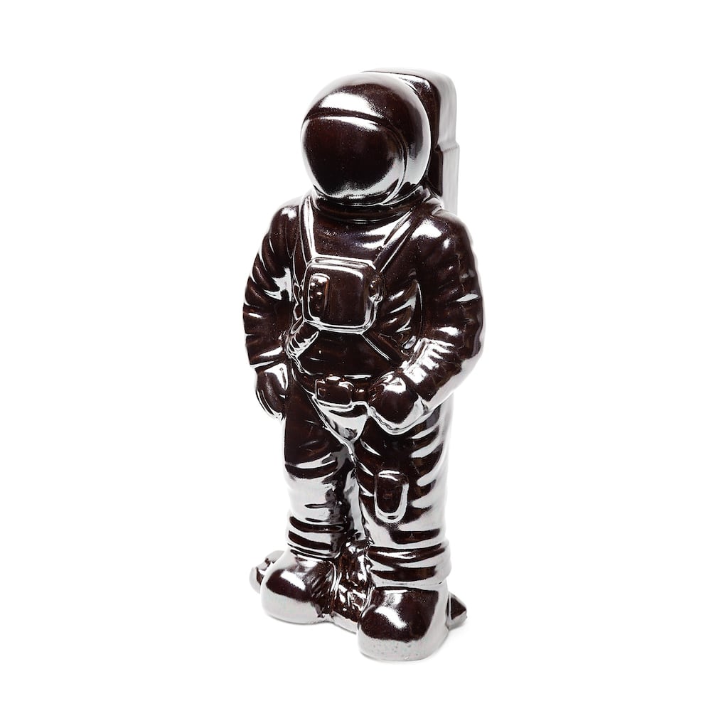 Over the Moon Silverplated Astronaut Sculpture - 4"W x 4"D x 10"H