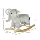 preview thumbnail 6 of 8, Rocking Horse, Kids Rocking Animal, Elephant Rocker with Realistic Sounds, Plush Ride on Toy for Years 2-4, Gray