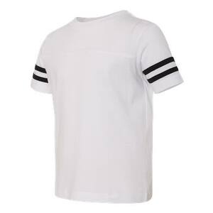 Shop Toddler Football Fine Jersey Tee White Solid Black 4t