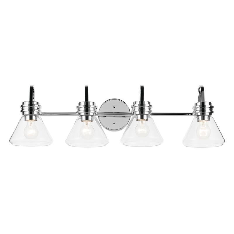 Kichler Lighting Farum 34" 4-Light Vanity Light with Clear Glass in Chrome