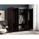 preview thumbnail 17 of 21, Palace Imports 100% Solid Wood Kyle 4-Door Wardrobe Armoire with Solid Wood or Mirrored Doors
