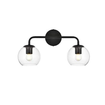 Elegant Lighting LD7321W19 Genesis 2 Light 10" Tall Bathroom Sconce