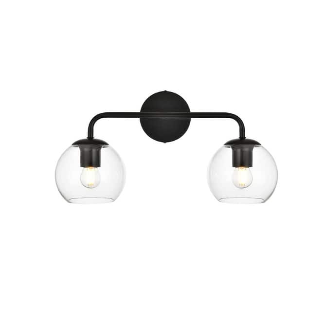 Elegant Lighting LD7321W19 Genesis 2 Light 10" Tall Bathroom Sconce