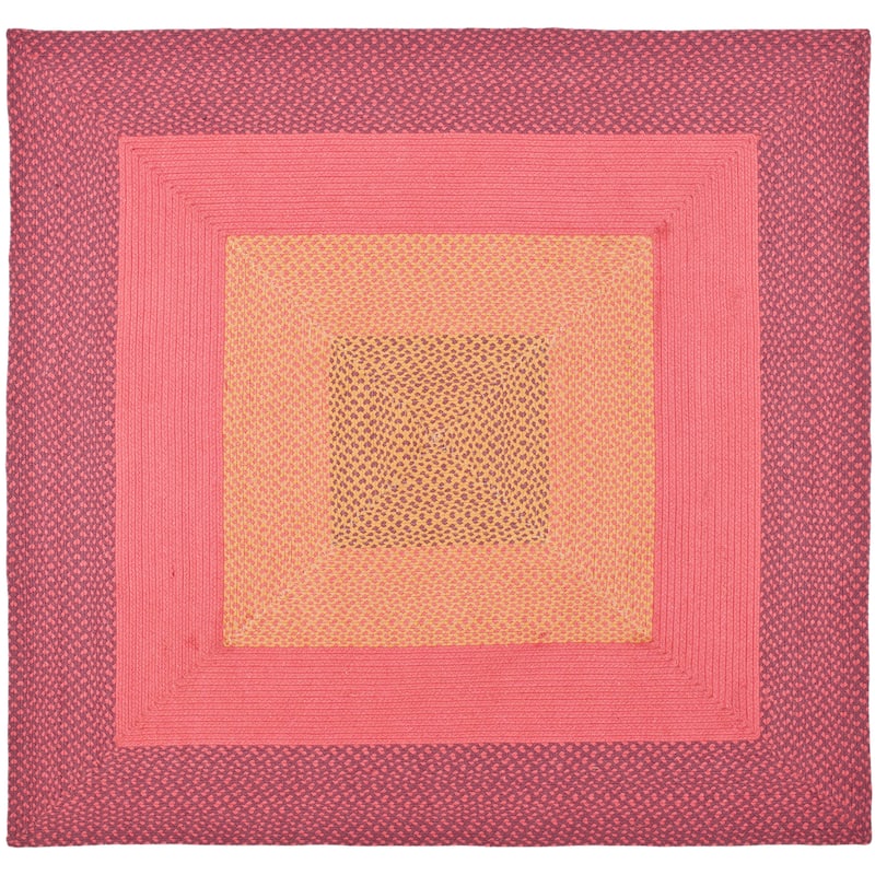 SAFAVIEH Handmade Braided Areta Country Cotton Rug - 6' Square - Multi