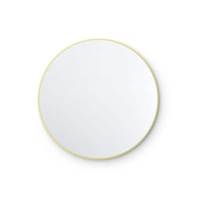 28 Inch Shatterproof Wall Mount Metal Frame Mirror