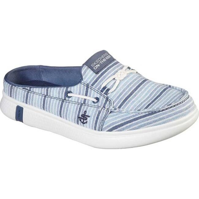 skechers striped boat shoes