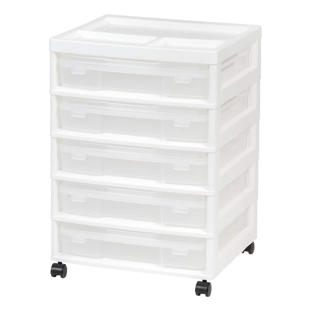 5-Case Scrapbook Cart White