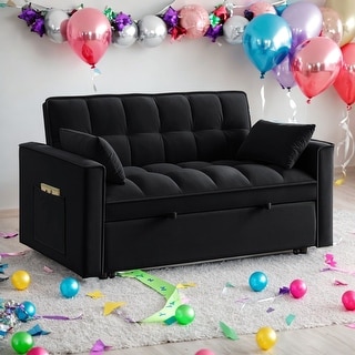 4 in1 Loveseat Sofa Bed with Armrests & Storage Pockets - Bed Bath ...